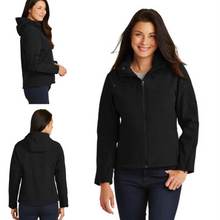 Load image into Gallery viewer, In Stock Winter Gear - Ladies Textured Hooded Soft Shell Jacket