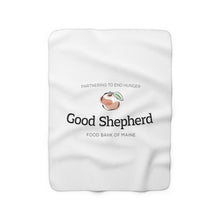 Load image into Gallery viewer, Good Shepherd Food Bank Logo - Square Sherpa Fleece Blanket