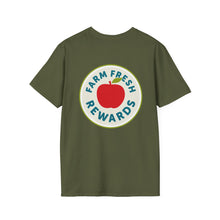 Load image into Gallery viewer, Farm Fresh Rewards - Portland Food Co-Op on Front Unisex Softstyle T-Shirt
