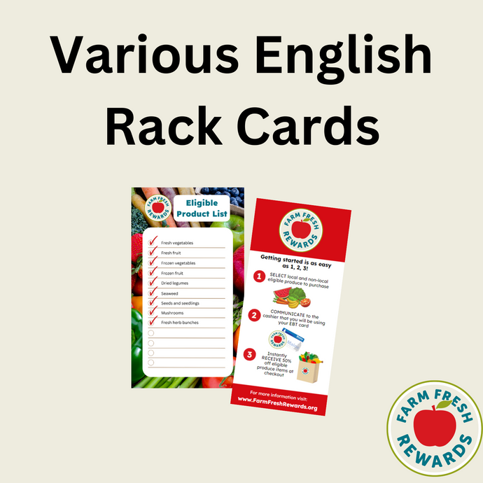 Farm Fresh Rewards English Rack Cards