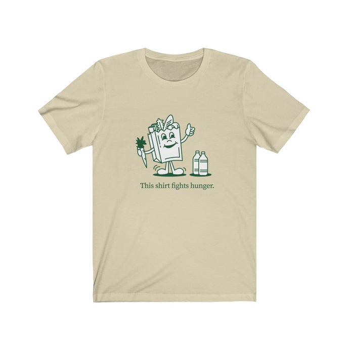Grocery Bag Fighting Hunger. Unisex Jersey Short Sleeve Tee