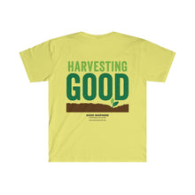 Load image into Gallery viewer, Harvesting Good Front and Back - Unisex Softstyle T-Shirt
