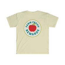 Load image into Gallery viewer, Farm Fresh Rewards - Jordan&#39;s Farm on Front Unisex Softstyle T-Shirt
