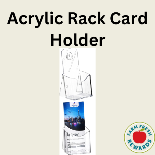Farm Fresh Rewards Acrylic Rack Card Holder