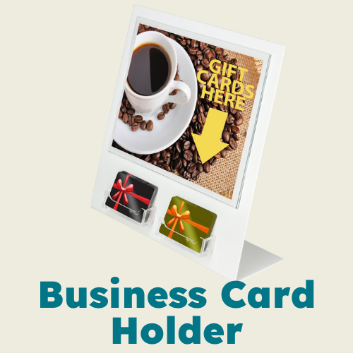 FFR - Business Card Display, 2 Pockets & 11 x 8.5 Slide-in Sign Holder