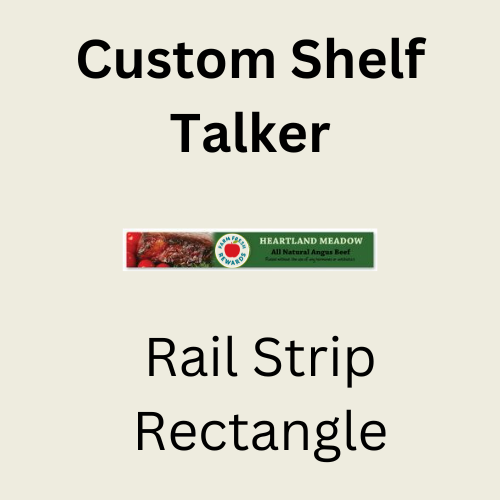 Farm Fresh Rewards Custom Shelf Talker - Rail Strip Rectangle